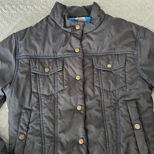 Vintage Nike Cropped Button Trucker Puffer Jacket gray tag Boys Size 8-10